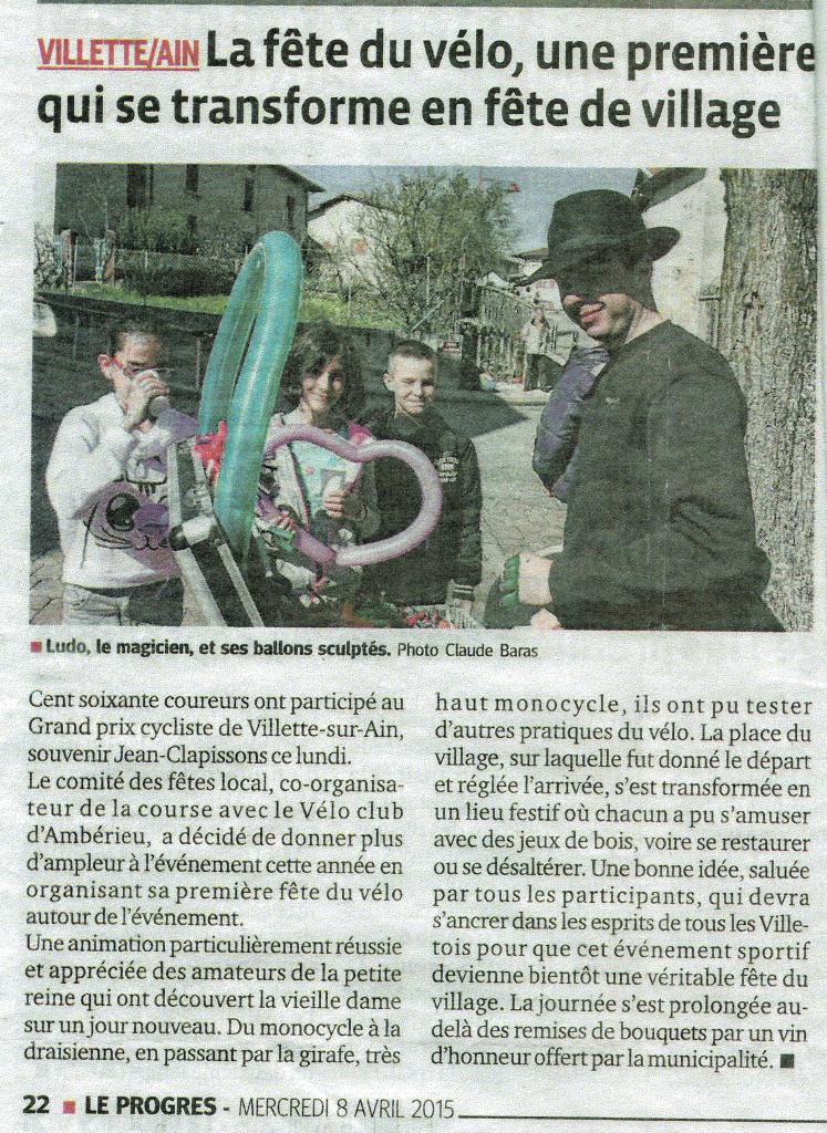 Fête du vélo à Villette-sur-Ain le 06/04/2015